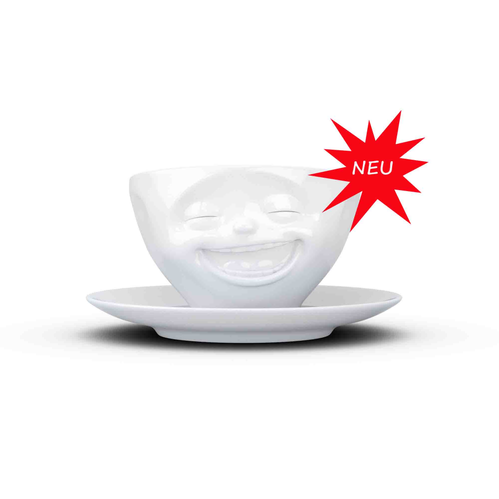 FiftyEight Tasse lachend weiss